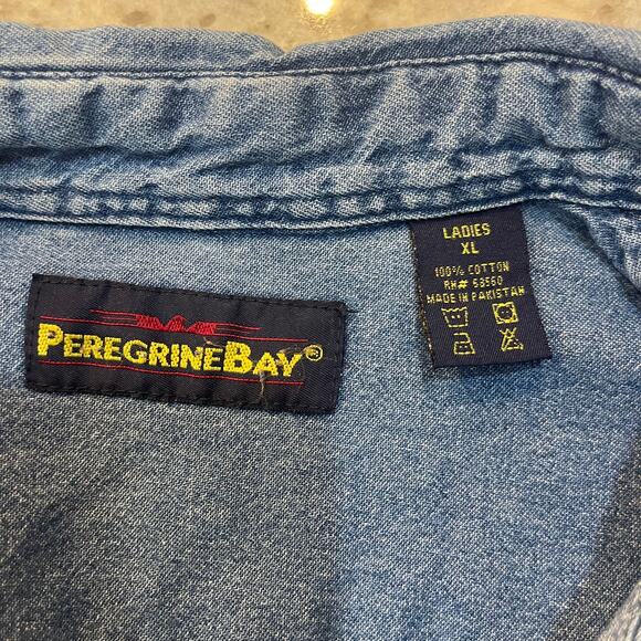 Vintage Cat Denim Grandma Shirt XL - Picture 7 of 8